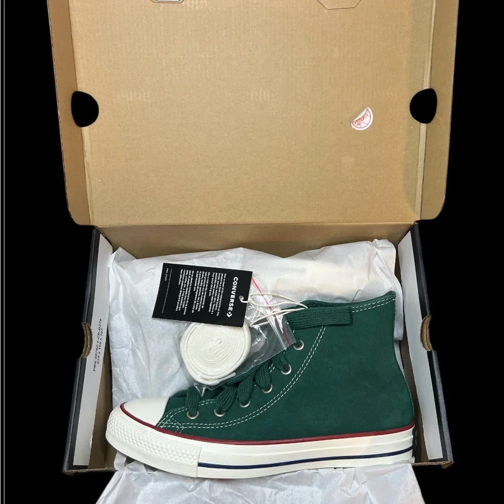 Converse Chuck Taylor All Star High Boys 5 Grade‎ School Hunter Green Envy Suede